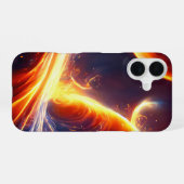 Coque iPhone 16 Espace d'eau de feu (Verso Horizontal)