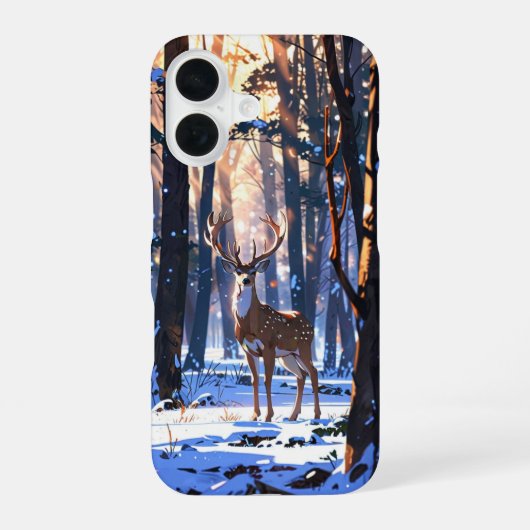 Coque iPhone 16 Esprit de cerf d'hiver (Verso)