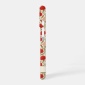 Coque iPhone 16 Esthétique Botanique Fleurs Rouges (Côté gauche)
