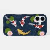 Coque iPhone 16 Étang japonais de poissons Koi (Verso Horizontal)
