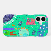 Coque iPhone 16 Été Mousse de Mer : Art Abstrait  (Verso Horizontal)