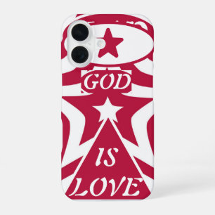 Coque iPhone 16 Étoile blanche et rouge - Contraste audacieux "Die