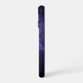 Coque iPhone 16 Étoile de David fractale violette (Côté gauche)