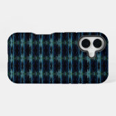 Coque iPhone 16 Etoiles arc-en-ciel bleu vert, Motif Artdeco (Verso Horizontal)