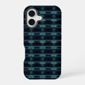 Coque iPhone 16 Etoiles arc-en-ciel bleu vert, Motif Artdeco (Verso)