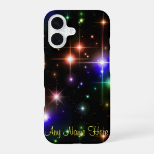 Coque iPhone 16 Étoiles colorées arc-en-ciel Étoiles Imaginaire Ci