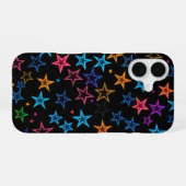 Coque iPhone 16 Étoiles néon (Verso Horizontal)