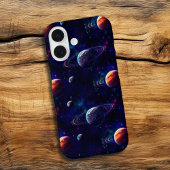 Coque iPhone 16 Étoiles, planètes, galaxie, thème de l'espace