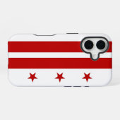 Coque iPhone 16 Étui Apple iPhone 16, drapeau de Washington DC (Verso Horizontal)