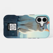 COQUE iPhone 16 ÉTUI AVEC CODE QR ÉDITABLE  (Verso Horizontal)