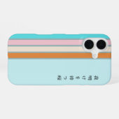 Coque iPhone 16 étui bleu simple (Verso Horizontal)