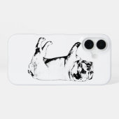 Coque iPhone 16 Étui Bulldog Line Study (Verso Horizontal)