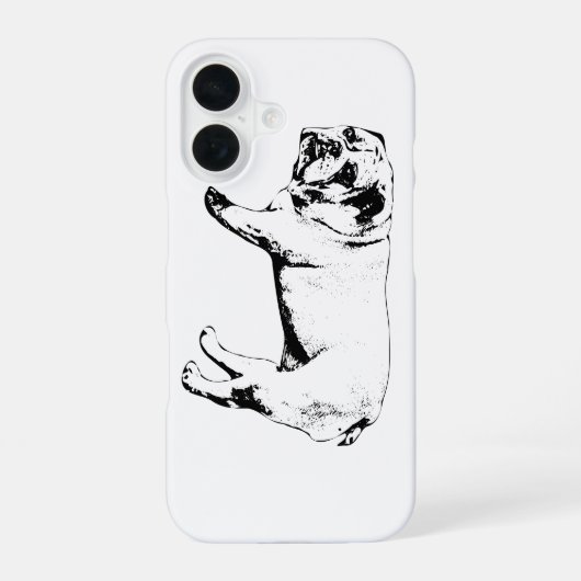 Coque iPhone 16 Étui Bulldog Line Study (Verso)