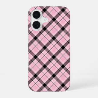 Coque iPhone 16 Étui carreau rose