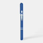 Coque iPhone 16 Étui Case Mate bleu royal avec initiales monogramm (Côté gauche)