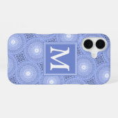 Coque iPhone 16 Étui Case-Mate iPhone à motif de cercles bleus mon (Verso Horizontal)