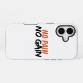 Coque iPhone 16 Étui de motivation pour iPhone (Pas de douleur, pa (Verso Horizontal)