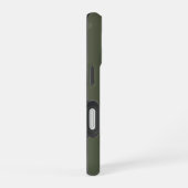 Coque iPhone 16 Étui de nom de monogramme vert camouflage minimali (Côté droit)