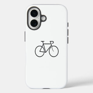 Coque iPhone 16 Étui de téléphone à design de vélo minimaliste