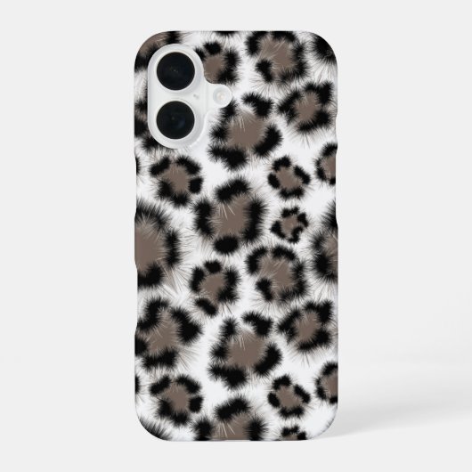 Coque iPhone 16 Étui de téléphone à impression léopard floue – Chi (Verso)