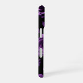 Coque iPhone 16 Étui de téléphone à monogramme avec roses violette (Côté droit)