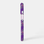 Coque iPhone 16 Étui de téléphone à monogramme Flûte Violette (Côté gauche)