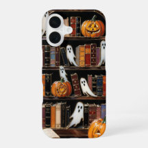 Étui de téléphone à motif de bibliothèque d'Hallow