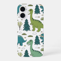 Étui de téléphone à motif de dinosaures de dessin 
