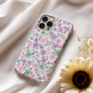 Coque iPhone 16 Étui de téléphone à motif floral Pastel Bloom