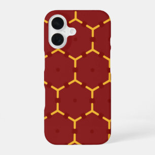 Coque iPhone 16 Étui de téléphone à motif géométrique hexagonal ro