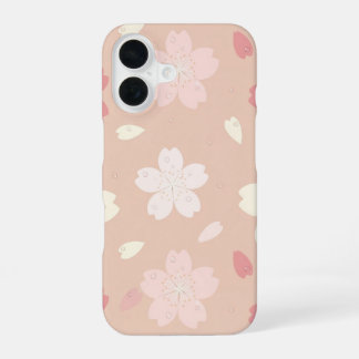 Coque iPhone 16 Étui de téléphone à motif sans couture de fleurs d