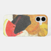 Coque iPhone 16 Étui de téléphone avec bouche de chien et pastèque (Verso Horizontal)