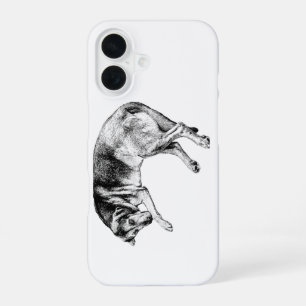 Coque iPhone 16 Étui de téléphone avec chien Bloodhound en positio