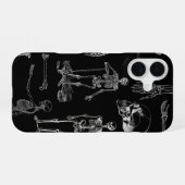 Coque iPhone 16 Étui de téléphone avec illustration de squelette v (Verso Horizontal)