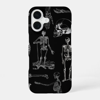 Coque iPhone 16 Étui de téléphone avec illustration de squelette v