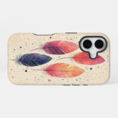 Coque iPhone 16 Étui de téléphone Boho Feather Dance (Verso Horizontal)
