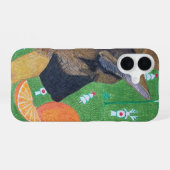 Coque iPhone 16 Étui de téléphone chien et orange (Verso Horizontal)