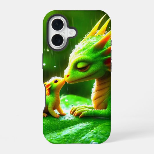 Coque iPhone 16 Étui de téléphone créatures vertes (Verso)