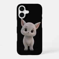 Étui de téléphone en art de chaton blanc mignon
