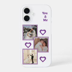 Coque iPhone 16 Étui de téléphone en collage de photos personnalis