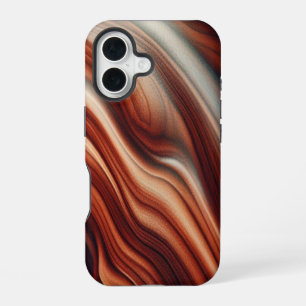 Coque iPhone 16 Étui de téléphone en veinure de bois