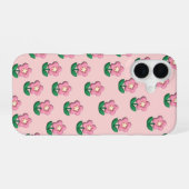 Coque iPhone 16 Étui de téléphone floral rose mignon | Étui iPhone (Verso Horizontal)