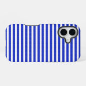 Coque iPhone 16 Étui de téléphone géométrique bleu chic (Verso Horizontal)