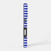Coque iPhone 16 Étui de téléphone géométrique bleu chic (Côté droit)