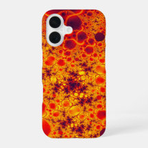 Étui de téléphone intelligent Orange Fractal