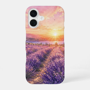 Coque iPhone 16 Étui de téléphone Lavender Sunset Path