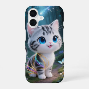 Coque iPhone 16 Étui de téléphone Magique Chat Kawaii
