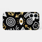 Coque iPhone 16 Étui de téléphone noir mat tendance (Verso Horizontal)