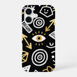 Coque iPhone 16 Étui de téléphone noir mat tendance