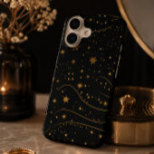 Coque iPhone 16 Étui de téléphone Nuit étoilée dorée céleste